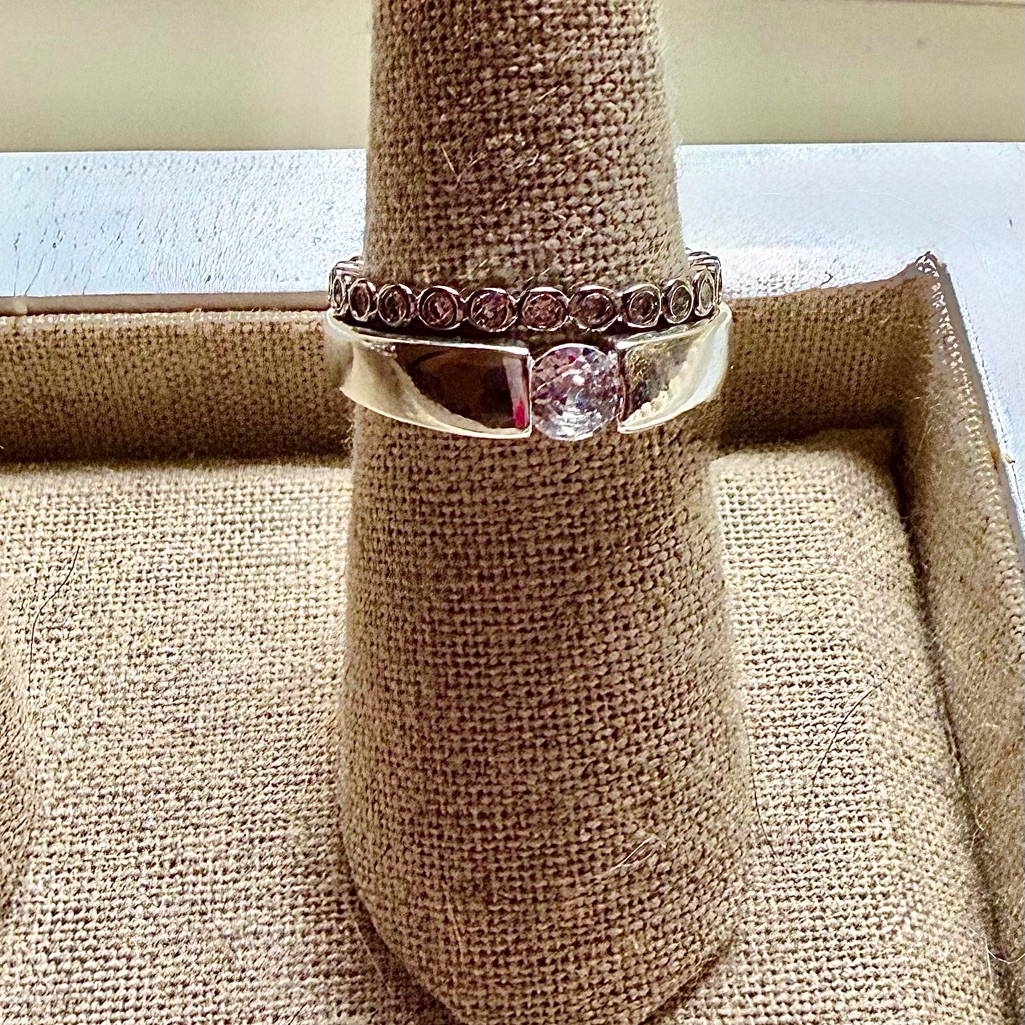Sterling Silver Ring Stack Sz 7 & 7.5, Brand New!